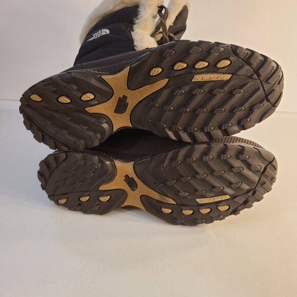 Womens North Face NUPTSE Goose Down Winter Boots Dark Brown US 7 - Picture 7 of 8